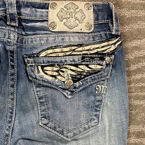 Miss Me Women's Faded Blue Mid-Rise Skinny Jeans